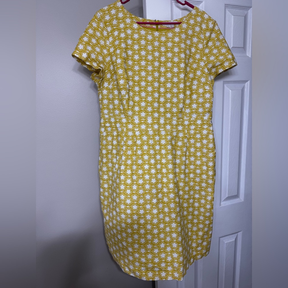 Boden Yellow and White Floral Dress